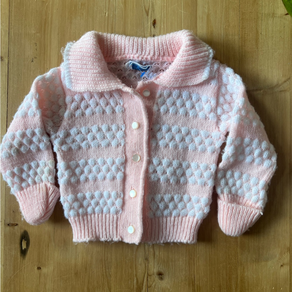 0-3 months Girl Sweater Pink Vintage